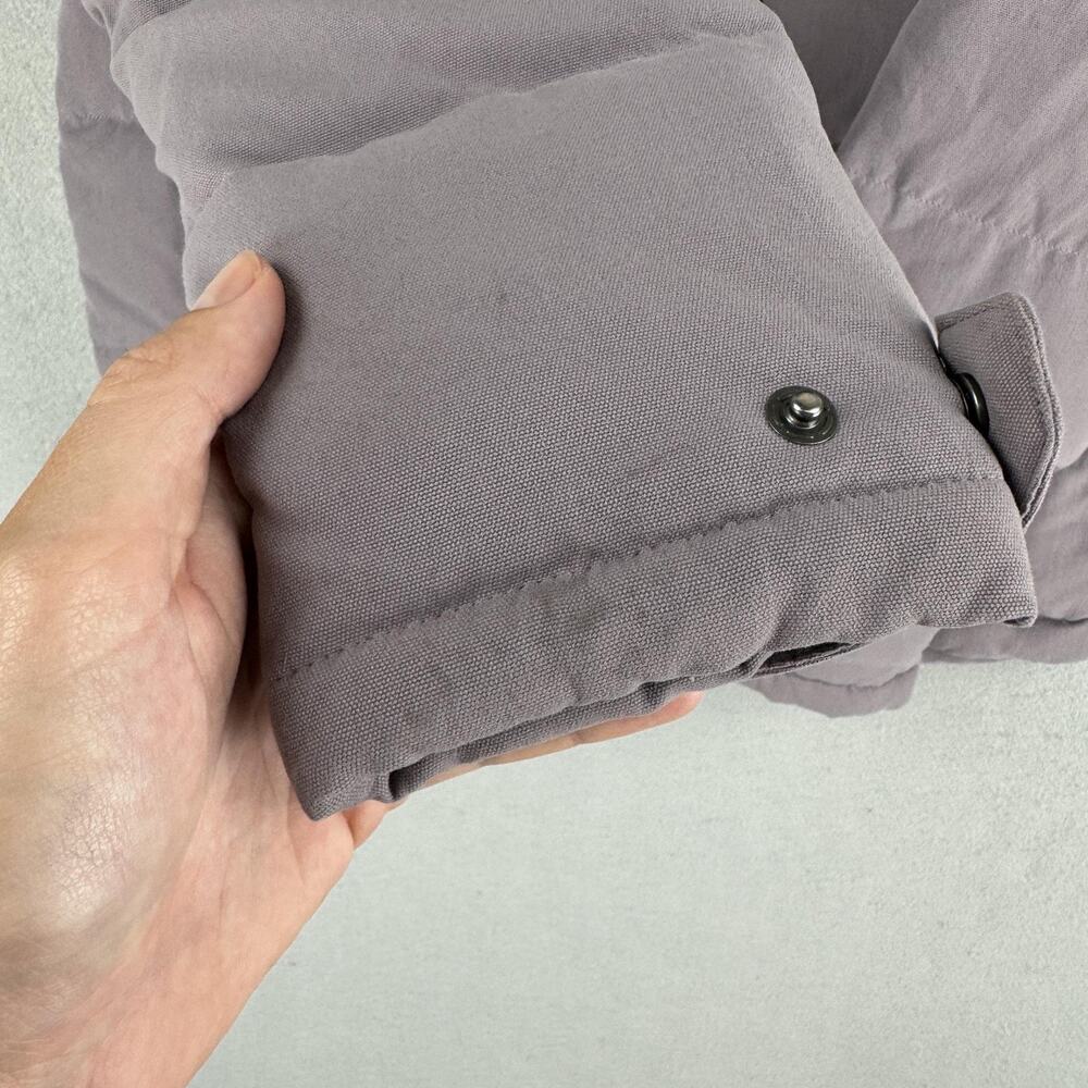 Patagonia Bivy Jacket Womens Large Purple Down Puffer Snap Front Western Yoke - Picture 9 of 14